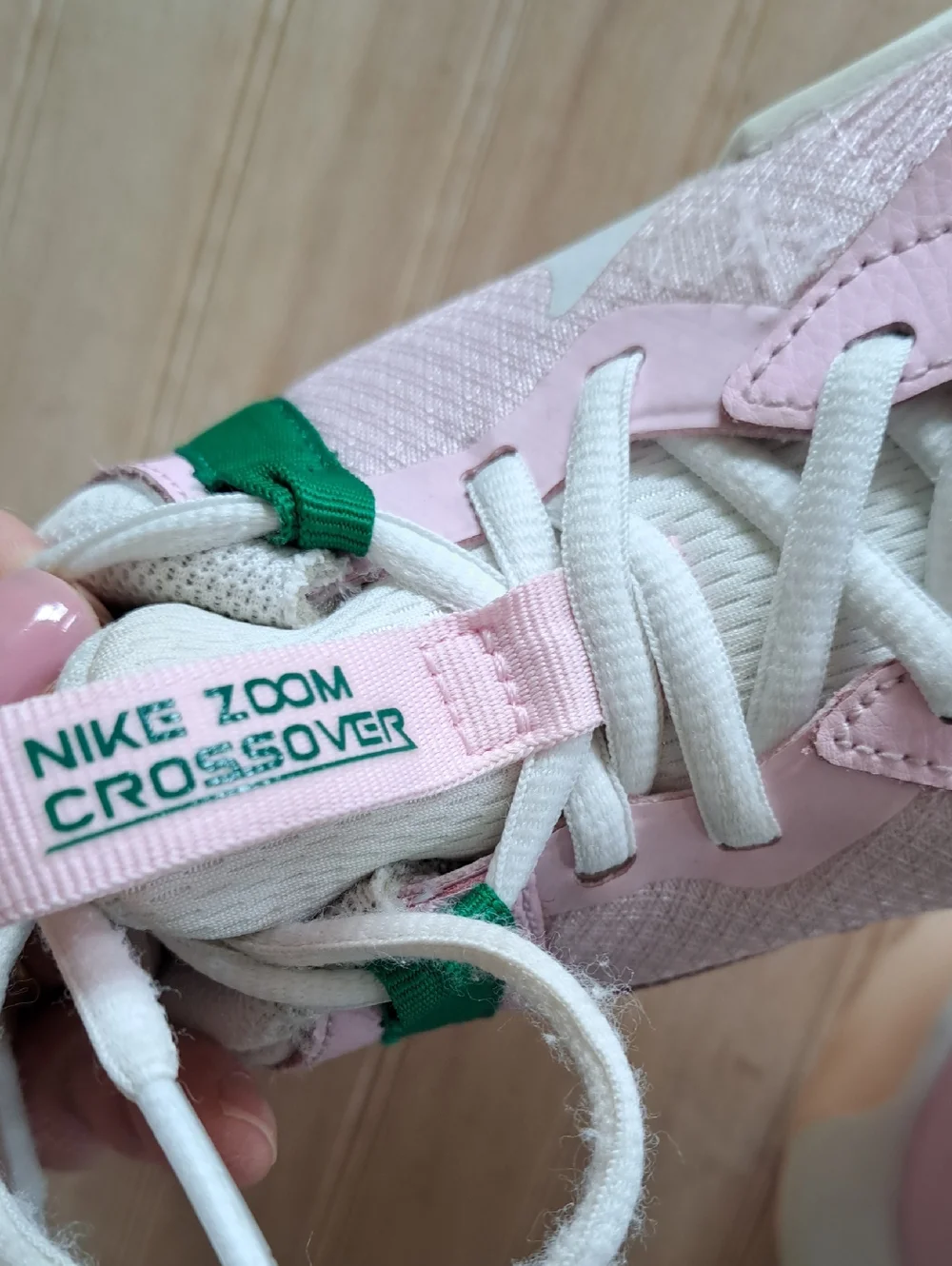 Nike Air Zoom Crossover Pink Foam Malachite GS Basketball Shoes 3.5Y
